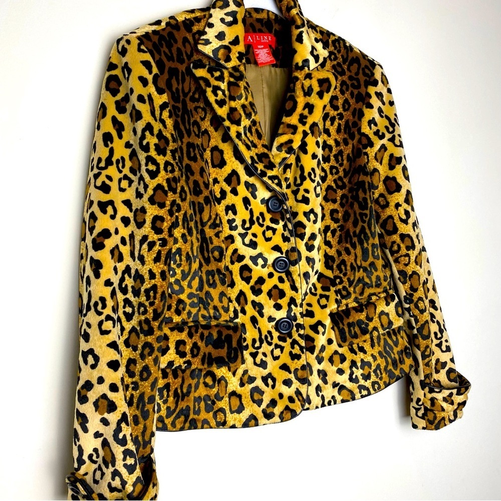 European Design, A Line, Leapard Blazer Size 10P